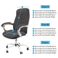 Funda De Silla De Oficina Con Diseño De Hojas Jacquard Anti Suciedad Y Resistente Al Agua Tamaño S M L Para Estudio Y Oficina - details 0