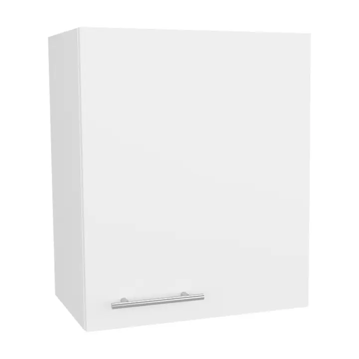 TUHOME Armario Manchester en melamina con 2 estantes y 1 puerta , blanco , 60 cm  X 50 cm  X 33.5 cm - 1