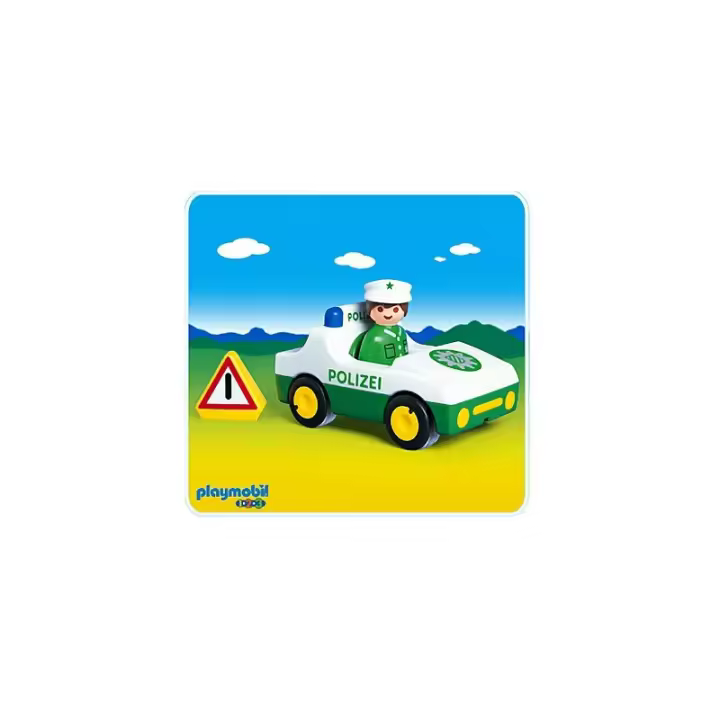 PLAYMOBIL ® 1.2.3 COCHE DE POLICÍA Y SEÑAL, 6736, TIENDA CON LICENCIA OFICIAL - 1