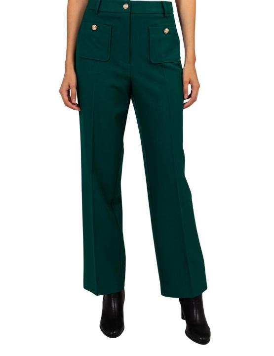 Pantalon Naf Naf Vert D'eau Taille 42 - Coupe Slim Fuselé, Coton Mélangé, Fermeture éclair, Idéal Casual