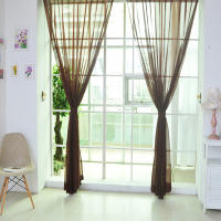 Cortinas De Vidrio Transparente Estilo Moderno Color Sólido Fácil Instalación Para Ventanas Material Poliéster Algodón - details 18