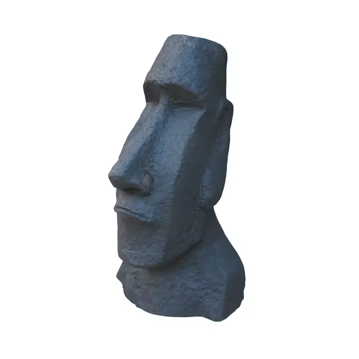 FIGURA CABEZA DE PASCUA MOAI 23X20X40CM. (VARIOS COLORES) - 1