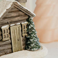 Adorno De Navidad Rústica Casa De Humo Con Conos De Incienso Burner De Resina Regalo De Fiestas Decoración De Navidad - details 6