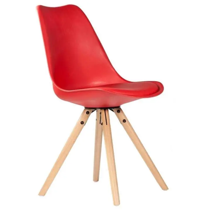 WANDERLUST DECO Silla de polipropileno roja 54x48x83/48h cm de estilo Art Deco - 1