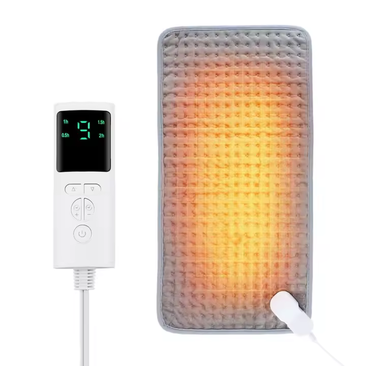 Manta de calefacción eléctrica para aliviar el dolor de piernas, 220-240V, con temporizador, para fisioterapia, hombros, cuello, espalda y columna vertebral, cálido para invierno - 1