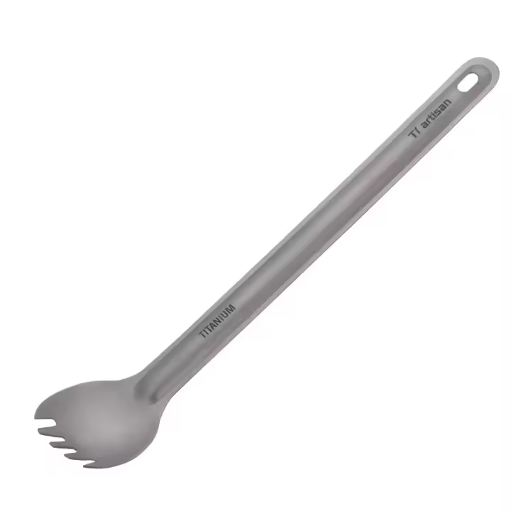 Tiartisan Cuchara De Titanio Ultraligera Con Mango Largo Para Camping Y Exterior Utensilio De Comedor Pulido Mate Portátil - 1