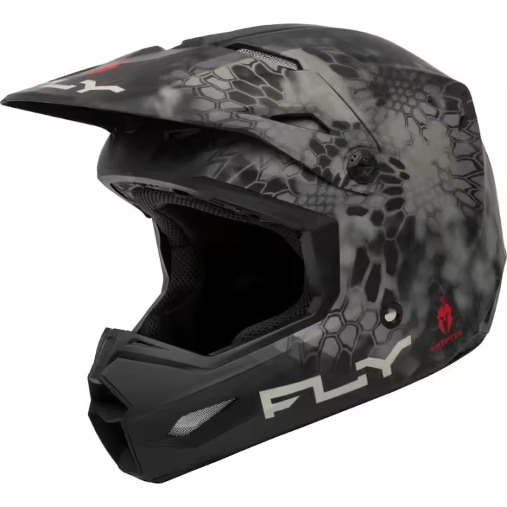 Casco Cross FLY RACING Kinetic S.E. Kryptek - Matte Moss Grey / Negro talla M - 1