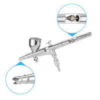 Kit De Aerógrafo Profesional Para Modelado Y Pintura Con Adaptador G1/8 Llave De 2 Copos De Flujo 2 Agujas 2 Boquillas - details 7