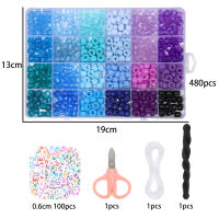 Kit De Perlas Para DIY 480pcs Con Letras Y Agujeros Grandes Espaciadores De Acrílico Para Creación De Joyería Pulseras Y Suministros De Cabello - details 5