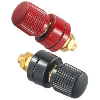 Kit De Terminales De Poder Remoto Negro Y Rojo Con Estudioso De Latón De 6mm Conector De Post De Junción Para Coche - details 2