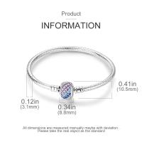 Pulsera De Plata 925 Para Mujer Con Cierre Original Y Cadena De Serpiente Adecuada Para Colgar Charm Brillo Zirconia Pulsera Clásica Para Fiestas - details 83