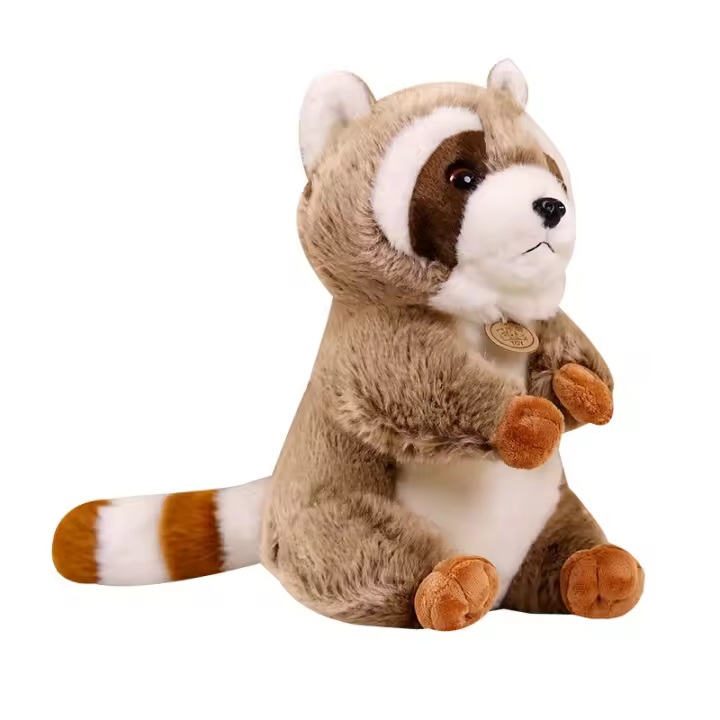 Juguete De Peluche Simulación De Ardilla Raccoon Para Niñas Niños Bebés Regalos De Cumpleaños Y Navidad Muñeco De Animal Suave - 1