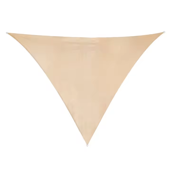 LILI HOME ⛱️ Toldo Vela Triangular - Sombra y Protección para Exteriores 🌞🏡 Disponible en 2 tamaños:  3 x 3 x 3 m / 5 x 5 x 5 m. 2 colores disponibles: Verde 🌿 y Beige 🌤️ 90% de ocultación y protección UV: Bloquea el calor y los ra - 1