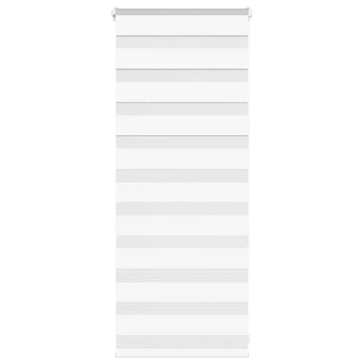 vidaXL Estor cebra blanco 55x100 cm tejido ancho 50,9 cm poliéster - 1