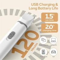 Cortapelos de perro para amoladora de uñas, recortadora eléctrica inalámbrica 4 en 1, bajo ruido, recargable por USB, cortapelos para mascotas - details 4