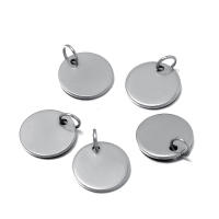 10Pcs Encantos De Acero Inoxidable Con Anillo De Salto Tag De Perro Corazón Redondo Ovalos Blancos Para Fabricación De Joyas DIY - details 7