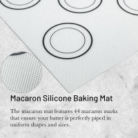 1PC Sillín De Hornear De Silicona Para Horno Reutilizable Antideslizante Fácil De Limpiar 40cm/15.75 X 30cm/11.75 Pulgadas Blanco Para Macarons Y Galletas - details 5