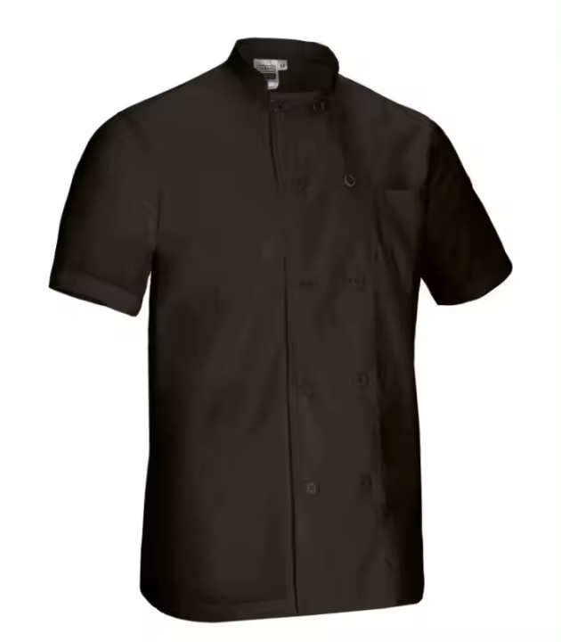 Chaqueta chef de manga corta y cuello mao VALENTO CAYENNE - 1