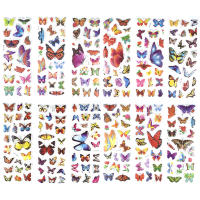 12 Hojas De Pegatinas De Mariposa Pez Delfín Para Niños Decoración De Dormitorio Niño Niña Regalo DIY Scrapbook Stickers - details 13