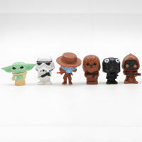 Juego De 16 Figuras Pequeñas Star Wars Mandalorian Anime Force Awakens Serie Negra Darth Vader Mini Juguetes Para Niños Regalo - details 3