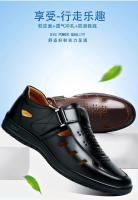 Sandalias De Verano Para Hombre En Cuero Genuino Transpirables Casuales Con Cierre Slip on Antideslizantes Hechas a Mano Sandalias Gladiador - details 2
