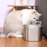 Fuente De Agua Para Gatos Con Sensor De Movimiento Y Filtro Dispensador Transparente De Acero Inoxidable Para Mascotas Pequeñas 2L - details 17