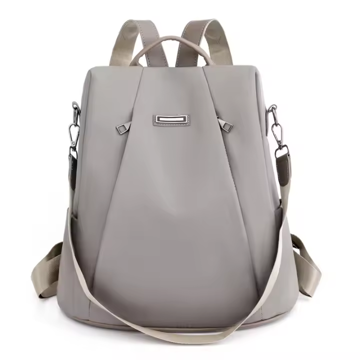 Mochila Multifuncional Antirrobo Para Mujer Casual Nylon Sólida Con Correa Desmontable Bolso Escolar De Moda Para Viajes - 1