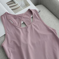 Camiseta Deportiva De Verano Para Mujer Secado Rápido Malla Sin Espalda Casual Versátil Para Yoga Fitness Running - details 7