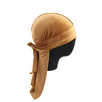 Nuevos Durags De Veludo Unisex Tapete Turban Breathable Sombrero Largo Pirata Cabeza Hip Hop Bandana Para Hombres Y Mujeres - details 12