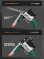 Pistola De Tiro Manual Doble Calibre S686 Juguetes De Armas De Fuego Seguras Para Niños Con Bala Suave Y Dardo De Espuma Material De Plástico Para Juegos De Niños Y Adolescentes - details 5