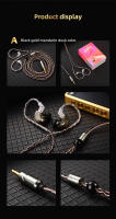 QKZ T1 KZ Auriculares Con Cable Platinado En 8 Hilo 0.75MM 2Pin Cable De Actualización HiFi Cable De Earphone 3.5MM DJ - details 14