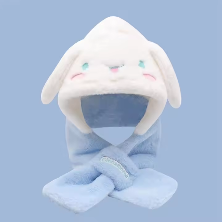 Gorro De Peluche Cálido Y Cómodo Para Niños Con Protección De Orejas Guantes Calientes Y Resistentes Al Frío Regalo Para Estudiantes Accesorio De Anime Invierno Un Tamaño Para Todos - 1