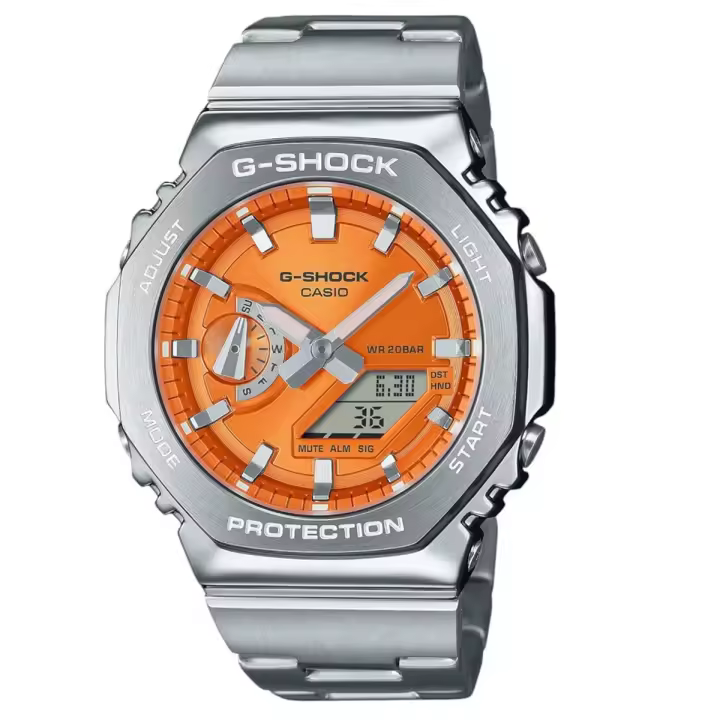 Reloj G-shock Gm-2110d-4aer Hombre Naranja - Con bisel Metálico - 1