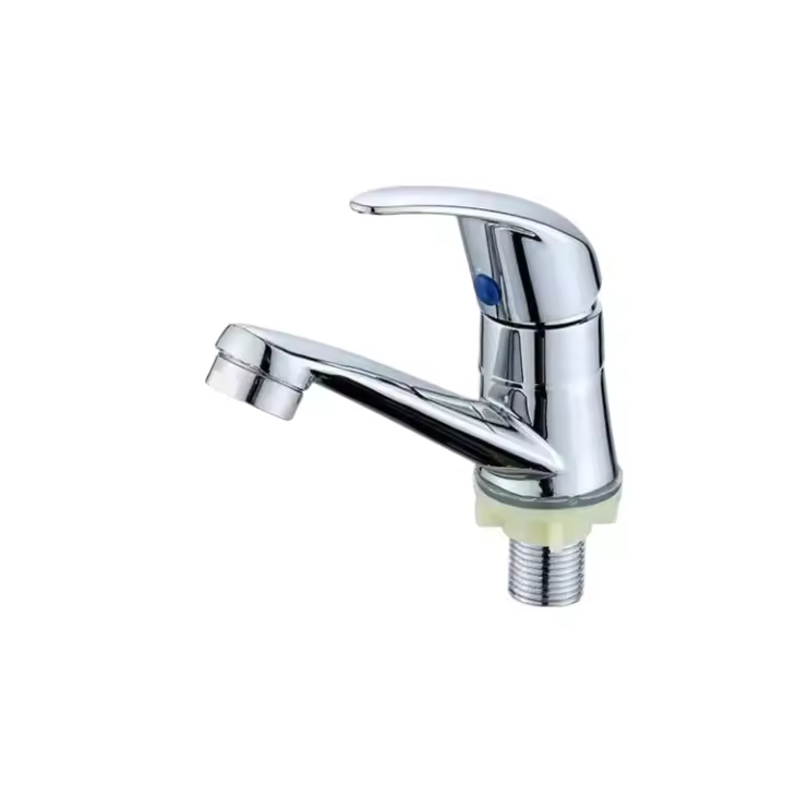 Grifo lavadero, grifo de lavabo , monomando, agua fría , grifo fijo de un solo orificio, grifo monomando cromado ideal jardin,patio,lavadero - 1