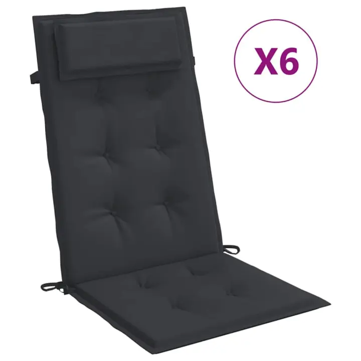 Lona Fundas de Silla con respaldo alto 6 UDS Oxford Negro - 1
