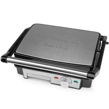 Grill Eléctrico Orbegozo GR4570 2200W 2 Placas 290x235mm Efecto Piedra El Grill Eléctrico Orbegozo GR4570 con 2200W de potencia y 2 placas abatibles de gran tamaño es ideal para una cocina rápida y saludable. Su recubrimiento antiadherente y su bandeja - 1