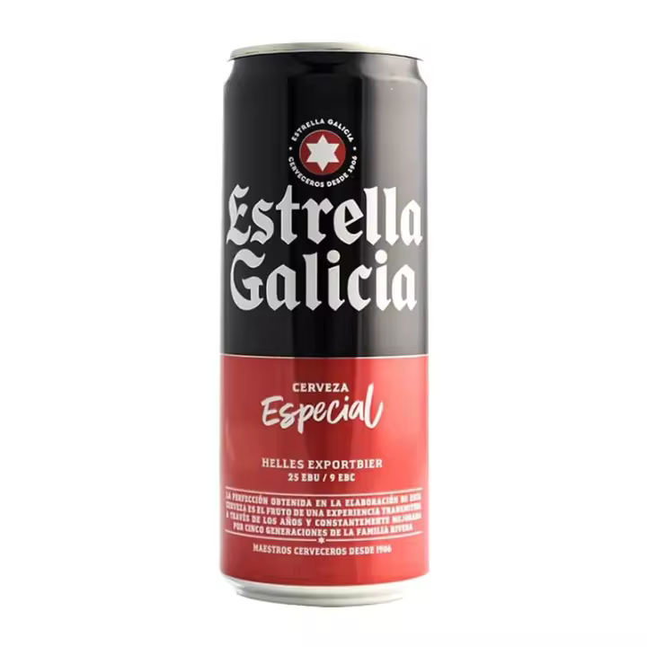 Cerveza Estrella Galicia Especial 33 cl pack 24 latas, Total 7.92 litros. - 1