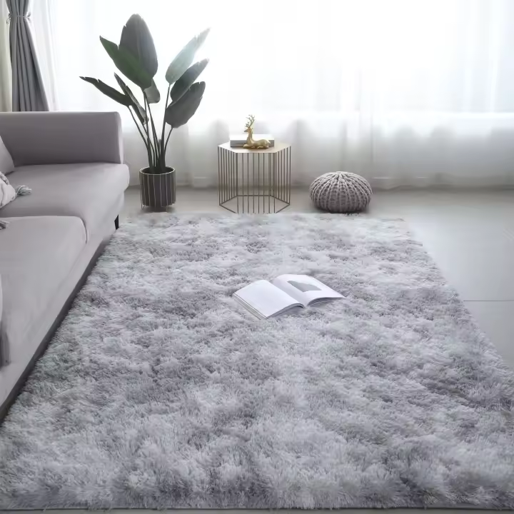 Alfombra de felpa degradada con teñido anudado, tapete para mesa de centro de sala de estar, 80*160 cm - 1