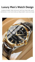 Reloj De Pulsera De Cuarzo De Lujo Para Hombre POEDAGAR Resistente Al Agua Con Fecha Y Semana Lámpara Luminosa Correa De Cuero Deportivo - details 4