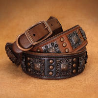 Collar De Cuero Genuino Para Perros Grandes Y Medianos Collar De Cuero Real Ancho Para Rottweiler Bulldog Adecuado Para Todas Las Etapas De Vida - details 4