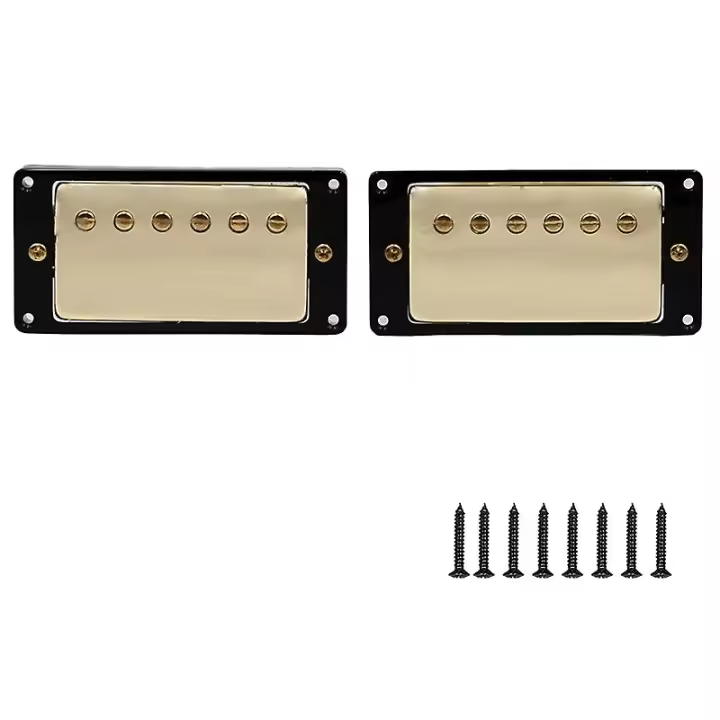 Conjunto DE LA Guitarra Eléctrica Humbucker Pickups 50 + 52mm Doble Pickup Coil Gold para LP - 1