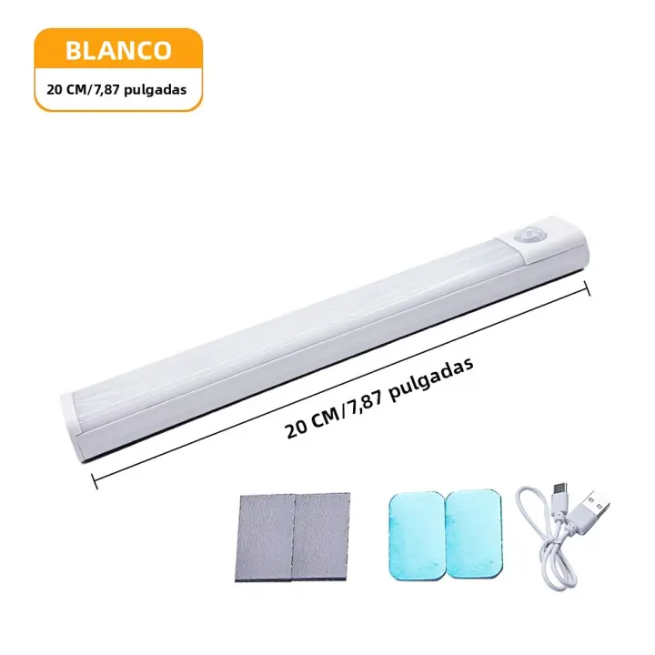 Luz Nocturna LED Con Sensor De Movimiento Recargable Por USB Luz De Armario Escalera Para Cocina Tipo C Luz De Emergencia - 1