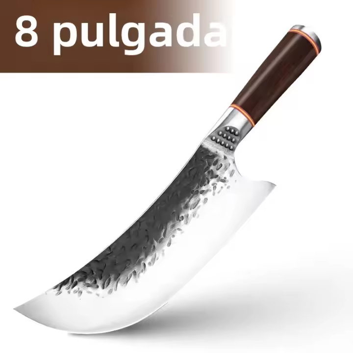 Cuchillo De Cocina Chef Butcher De Acero Al Carbono Forjado a Mano Con Mango De Madera Herramienta De Cocina Chop Cleaver - 1