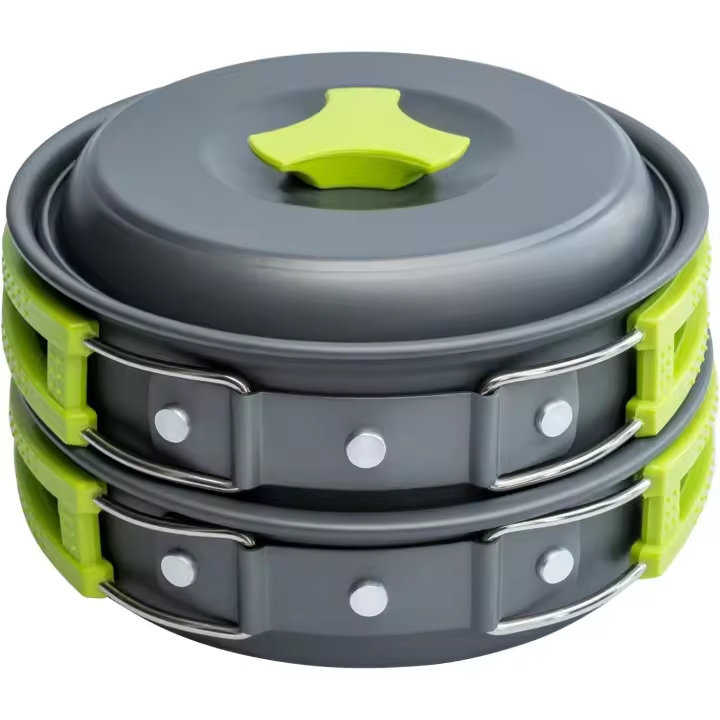 Kit de utensilios de cocina Para acampar, juego de cocina Para acampar, juego de sartenes y ollas para acampar para Viajes - 1