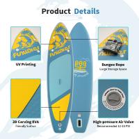 FunWater Tabla de Surf Hinchable de pie para Surf Ultrarresistente, Ligera y Estable, Tabla de Surf Sup, Accesorio de Remo Ajustable, Bomba, Mochila de Viaje, Correa de Seguridad, Remo Inflable para jóvenes y Adultos - details 0