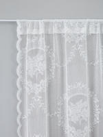 Panel De Cortina Transparente Blanca Con Diseño Floral Para Patio Y Jardín Cortina De Encaje Lace Para Decoración De Pícnic Con Bolsa De Rodillo - details 5
