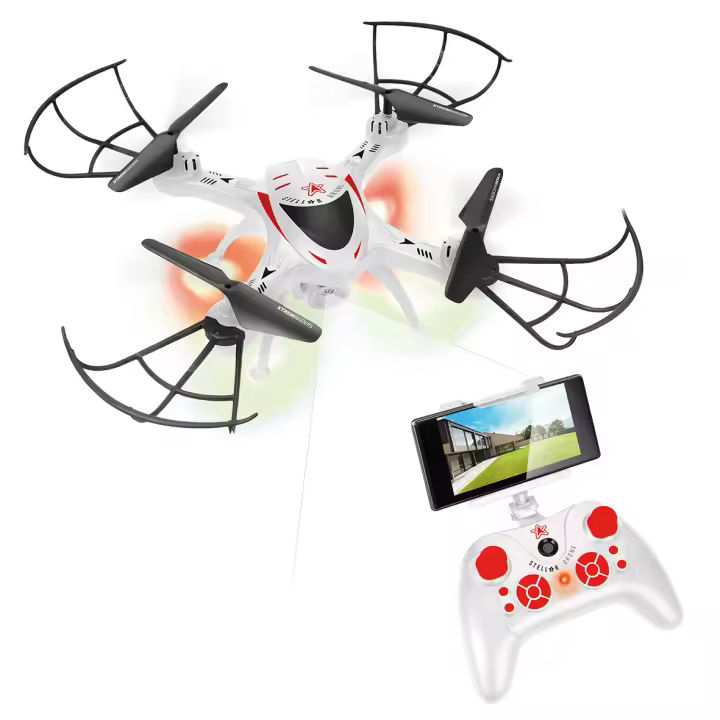 XTREM RAIDERS - Drone de juguete de plástico, con cámara, color blanco, autolooping 360º, drone para niños, fácil de manejar - 1