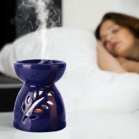Quemador de vela de Cerámica, Proceso de callado a mano fabricantes de aceite esencial, lámpara de aroma de Cerámica con Cuchara de Vela, lámpara de Aromatherapy dibusor de Aceite de aroma, Azul Real - details 2