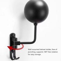 Motorcycle Helmet Holder Metal Hat Storage Rack Wall-Mount Helmet Hanger Display Stand for Helmets H - details 2