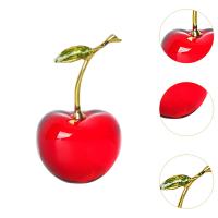 Estatua De Cereza De Vidrio Decoración Para Escritorio Regalos Bonitos Y Originales Para Coche Y Hogar Adorno Minimalista Moderno Para Mesa De Centro De Estilo Artificiales - details 4